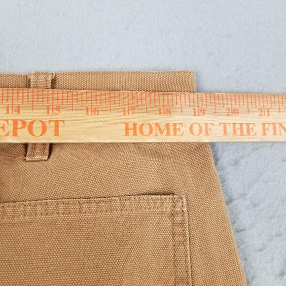 Stanley Pants Mens 36x32 Tan Duck Canvas Carpenter Utility Workwear Heavy Duty - Picture 12 of 16